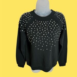 Express Black Sweater with Metallic Highlights/size SP
